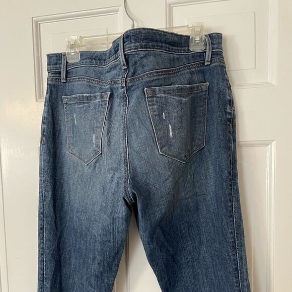 LOFT Relaxed Skinny Distressed Jeans - Picture 4 of 7